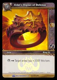 warcraft tcg magtheridons lair a dal s signet of defense