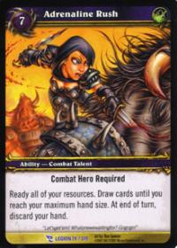 warcraft tcg archives adrenaline rush foil