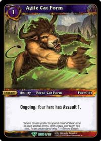 warcraft tcg reign of fire agile cat form