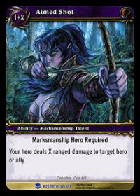 warcraft tcg heroes of azeroth aimed shot