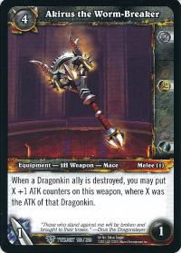 warcraft tcg foil and promo cards akirus the worm breaker foil