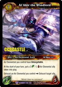 warcraft tcg war of the elements al akir the windlord