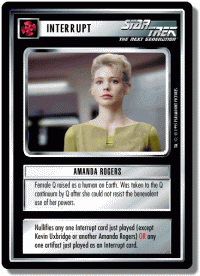 star trek 1e 1e promotional premium amanda rogers foil