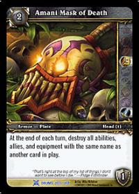 warcraft tcg drums of war amani mask of death