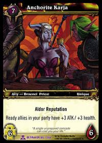 warcraft tcg servants of betrayer anchorite karja