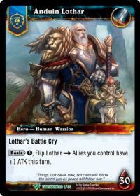 warcraft tcg foil hero cards anduin lothar foil hero