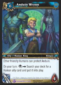 warcraft tcg blood of gladiators anduin wrynn