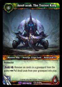 warcraft tcg reign of fire anub arak the traitor king