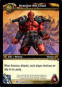 warcraft tcg march of legion arazzius the cruel