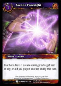 warcraft tcg war of the elements arcane foresight