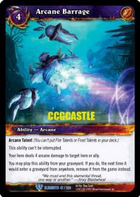 warcraft tcg war of the elements arcane barrage