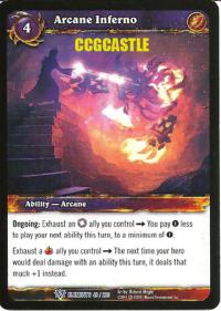 warcraft tcg war of the elements arcane inferno