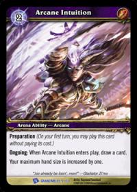 warcraft tcg arena grand melee arcane intuition