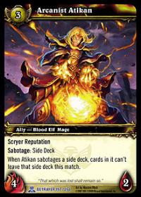 warcraft tcg servants of betrayer arcanist atikan