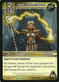 warcraft tcg foil hero cards argent confessor paletress foil hero