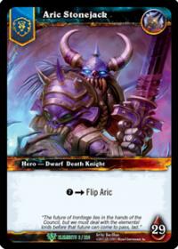 warcraft tcg foil hero cards aric stonejack foil hero