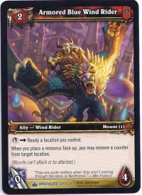 warcraft tcg wrathgate armored blue wind rider