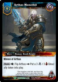 warcraft tcg war of the ancients arthas menethil standard