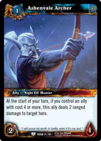 warcraft tcg reign of fire ashenvale archer