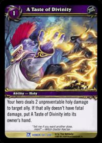 warcraft tcg archives a taste of divinity foil