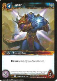 warcraft tcg war of the elements axar