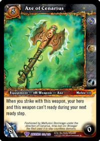 warcraft tcg war of the ancients axe of cenarius