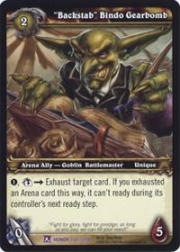 warcraft tcg fields of honor backstab bindo gearbomb