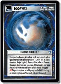 star trek 1e 1e promotional premium bajoran wormhole foil