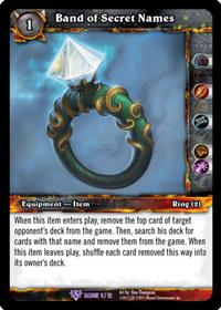 warcraft tcg crafted cards band of secret names