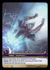 warcraft tcg extended art banish to the nether ea