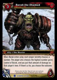 warcraft tcg heroes of azeroth barak the shamed