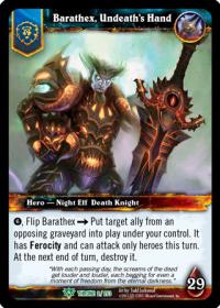 warcraft tcg foil hero cards barathex undeath s hand foil hero