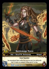 warcraft tcg extended art battlemage vyara ea