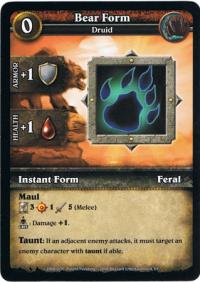 wow minis core action cards bear form