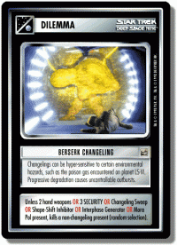 star trek 1e 1e promotional premium berserk changeling foil