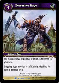 warcraft tcg fires of outland berserker rage