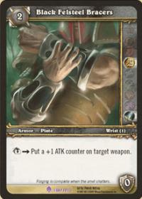 warcraft tcg crafted cards black felsteel bracers