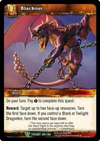 warcraft tcg twilight of the dragons blackout
