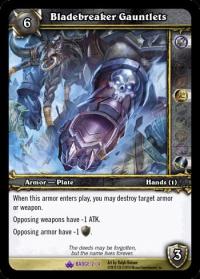 warcraft tcg crafted cards bladebreaker gauntlets