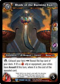 warcraft tcg twilight of the dragons blade of the burning sun