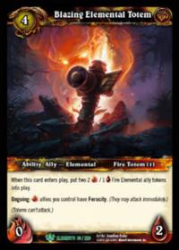 warcraft tcg war of the elements blazing elemental totem