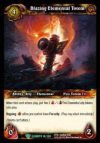 warcraft tcg foil and promo cards blazing elemental totem foil