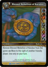 warcraft tcg black temple blessed medallion of karabor