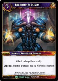 warcraft tcg twilight of the dragons blessing of might