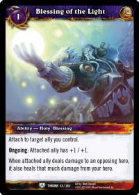 warcraft tcg throne of the tides blessing of the light
