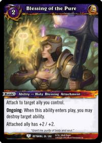 warcraft tcg betrayal of the guardian blessing of the pure