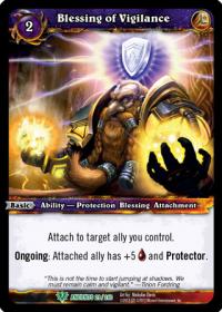 warcraft tcg war of the ancients blessing of vigilance