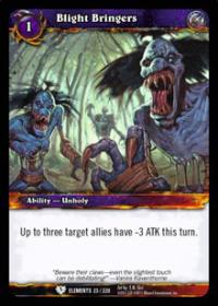 warcraft tcg war of the elements blight bringers