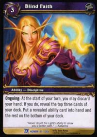 warcraft tcg fields of honor blind faith