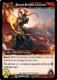 warcraft tcg betrayal of the guardian blood knight lynesta